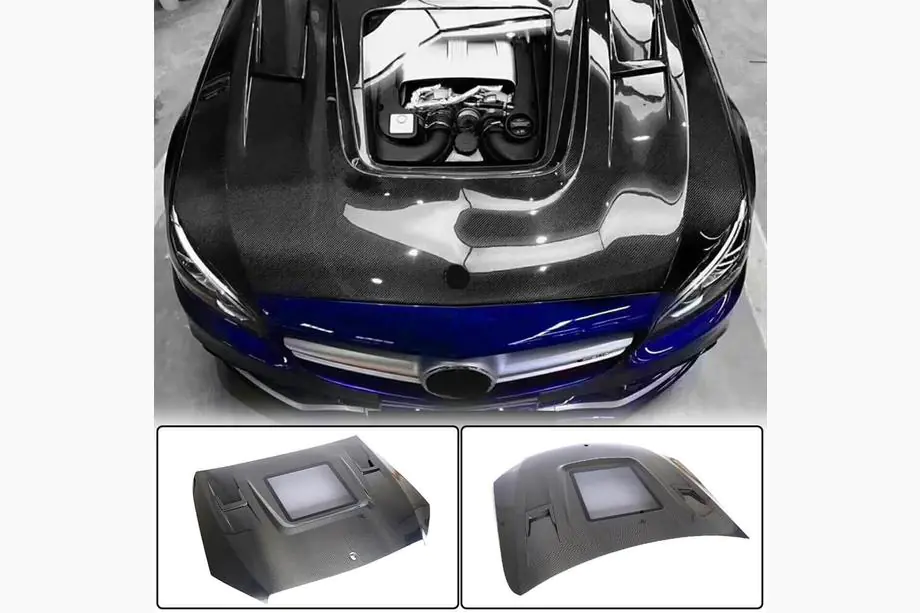 Mercedes C-class W205 2014–2021 Kapota V2 (karbón) Image
