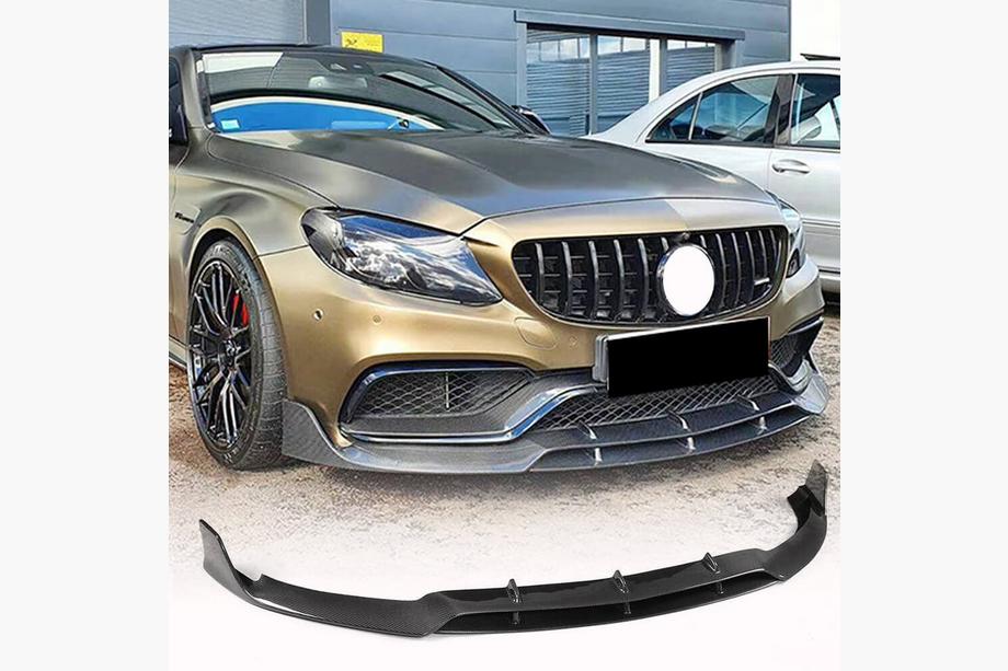 Mercedes C-class W205 2014–2021 Lip predného nárazníka Lip V2 (pre kupé/kabriolet C63 AMG 2015-2019, karbón) Image