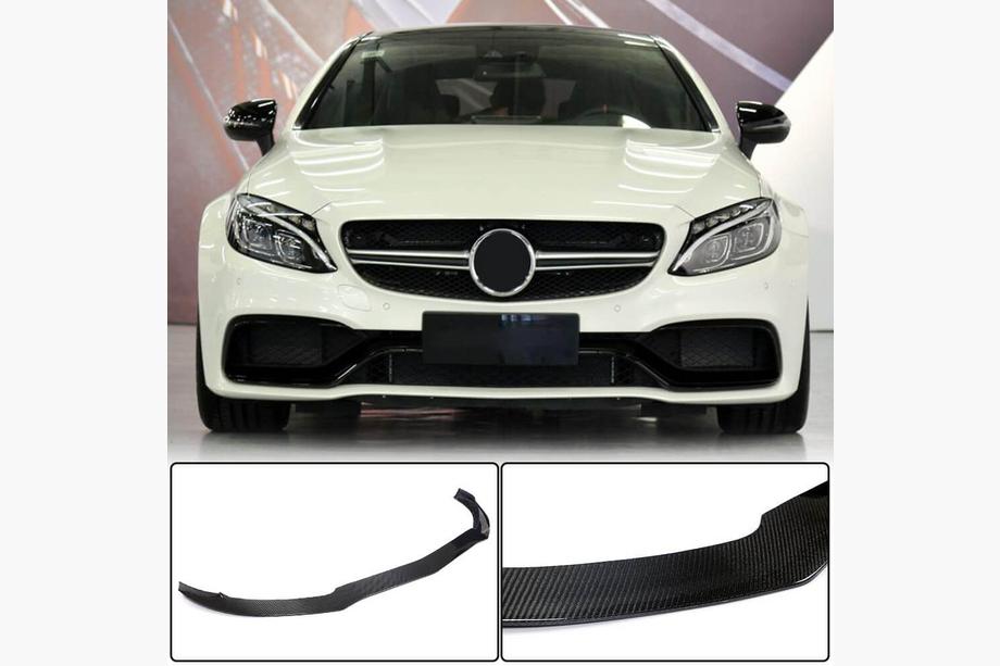 Mercedes C-class W205 2014–2021 Karbonový predný lip spojler Lip V3 (pre kupé/kabriolet C63 AMG 2015-2019) Fotografia 1