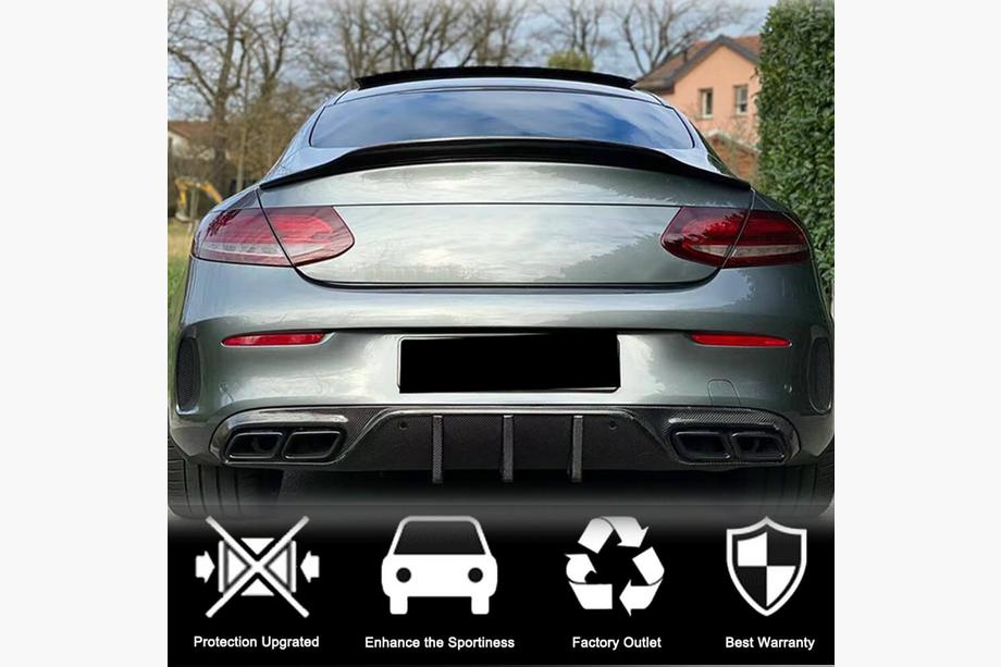 Mercedes C-class W205 2014–2021 Spojler V6 (pre kupé 2015–2019, plast) Image