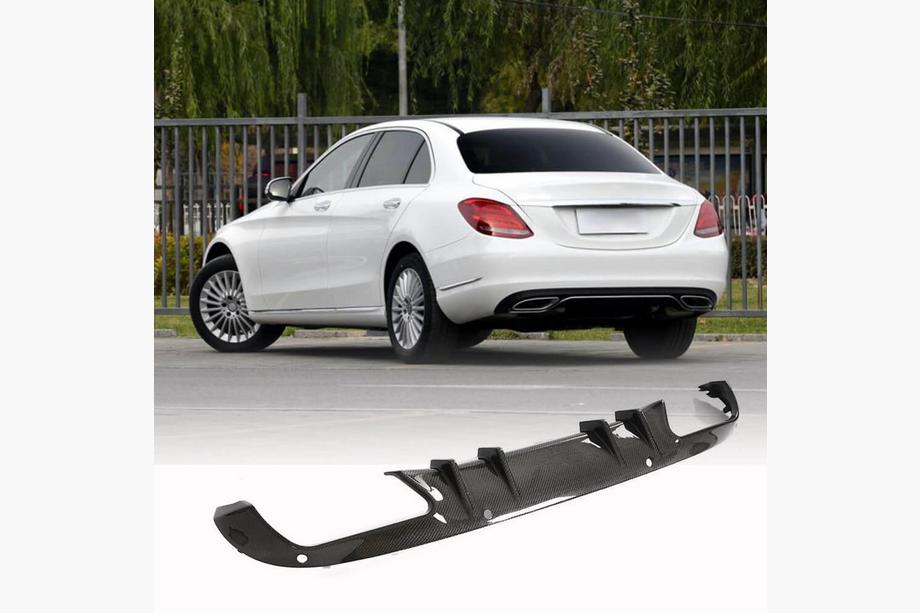 Mercedes C-class W205 2014–2021 Difúzor zadného nárazníka (pre SD Base 2015-2019, karbón) Image