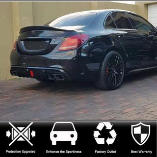 Difúzor zadného nárazníka s koncovkami výfuku (pre SD C43 AMG 2015-2019, karbón) fotografia 2