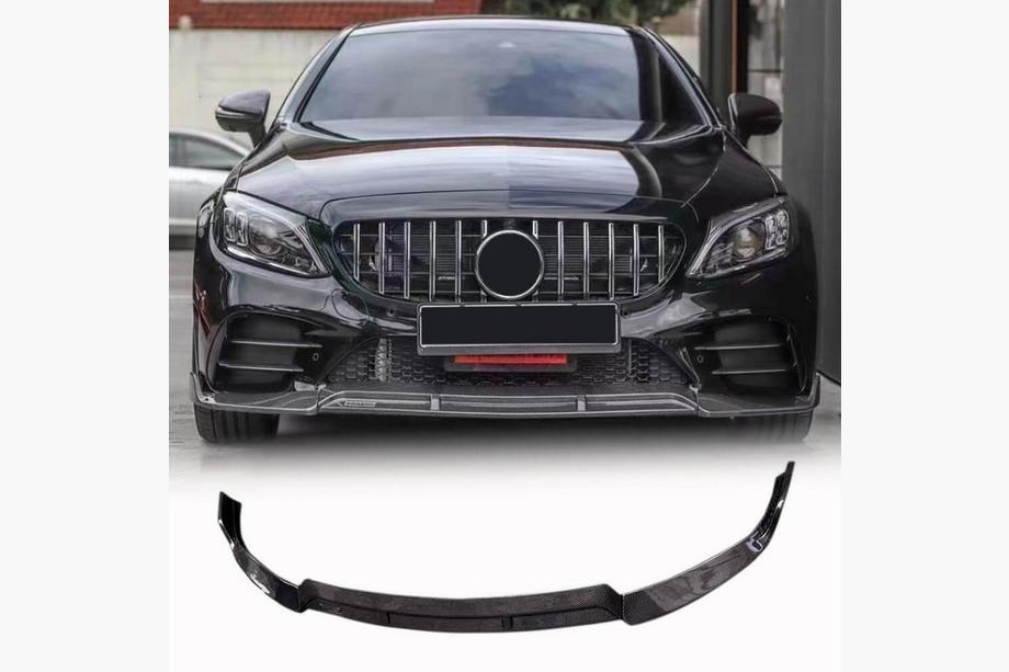 Mercedes C-class W205 2014–2021 Lip spojler predného nárazníka (pre SD AMG-Line 2019-2021, karbón) Image