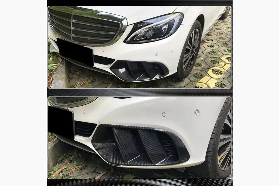 Mercedes C-class W205 2014–2021 Karbonové kryty hmloviek (pre SD Base 2015-2019, Carbon) Fotografia 4