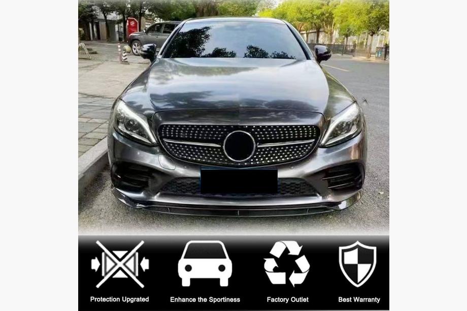 Mercedes C-class W205 2014–2021 Karbonový lip na predný nárazník (2019-2021, Carbon) Fotografia 3