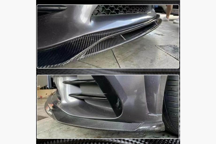Mercedes C-class W205 2014–2021 Karbonový lip na predný nárazník (2019-2021, Carbon) Fotografia 5