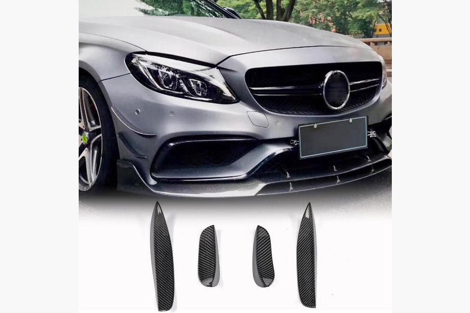 Mercedes C-class W205 2014–2021 Karbonové lišty na predný nárazník (pre C63 AMG 2015-2019) Image