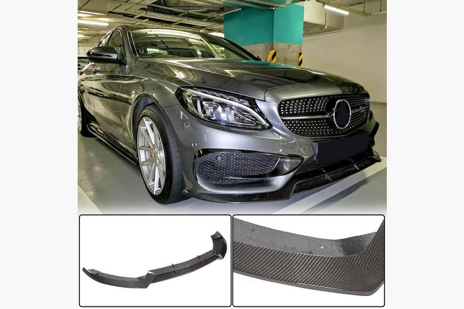 Mercedes C-class W205 2014–2021 Líšta predného nárazníka Lip V1 (pre C43 AMG 2015-2019, karbón) Image