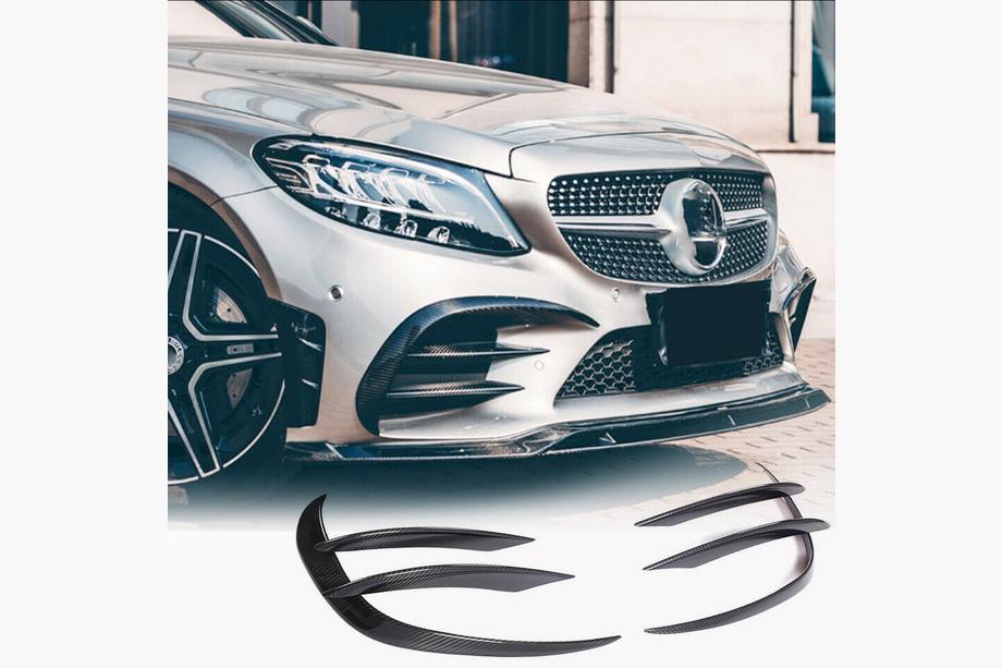 Mercedes C-class W205 2014–2021 Nadstavce predného nárazníka V1 (pre C43 AMG 2019-2021, karbón) Image