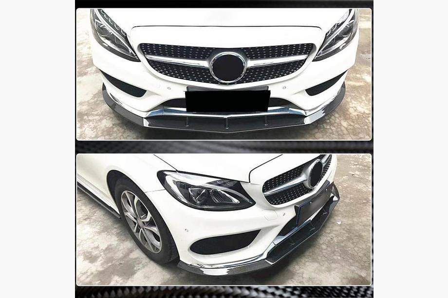 Mercedes C-class W205 2014–2021 Lem na predný nárazník Lip V3 (pre C43 AMG 2015-2019, karbón) Fotografia 3