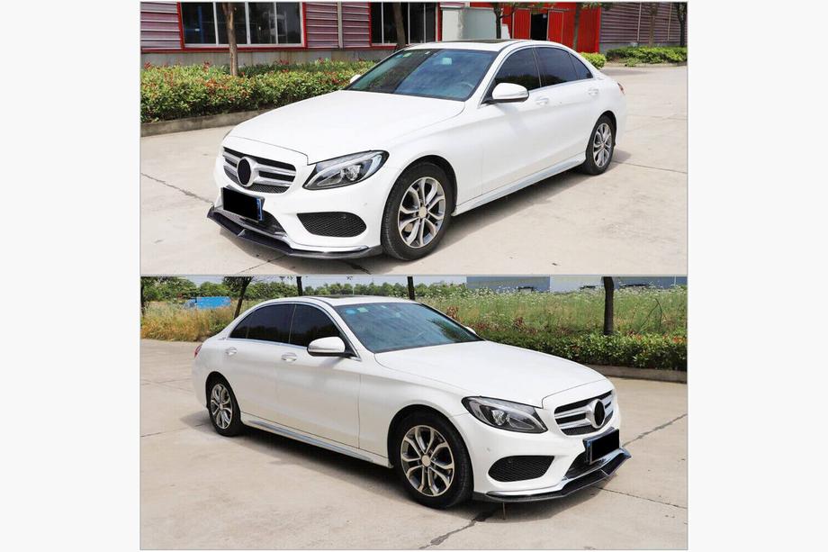 Mercedes C-class W205 2014–2021 Líšta predného nárazníka Lip V5 (pre C43 AMG 2015-2019, karbón) Fotografia 3