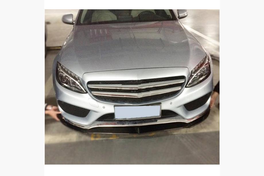 Mercedes C-class W205 2014–2021 Líšta predného nárazníka Lip V5 (pre C43 AMG 2015-2019, karbón) Fotografia 4