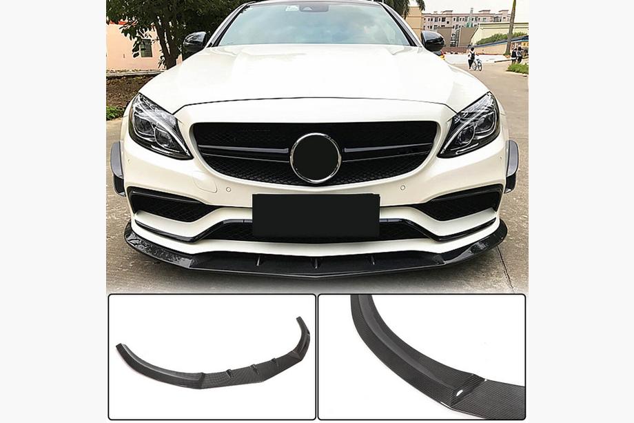 Mercedes C-class W205 2014–2021 Predný splitter Lip V1 (pre SD C63 AMG 2015-2019, karbón) Image
