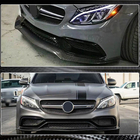 Mercedes C-class W205 2014–2021 Líšta predného nárazníka Lip V2 (pre SD C63 AMG 2015-2019, karbón) fotografia 5