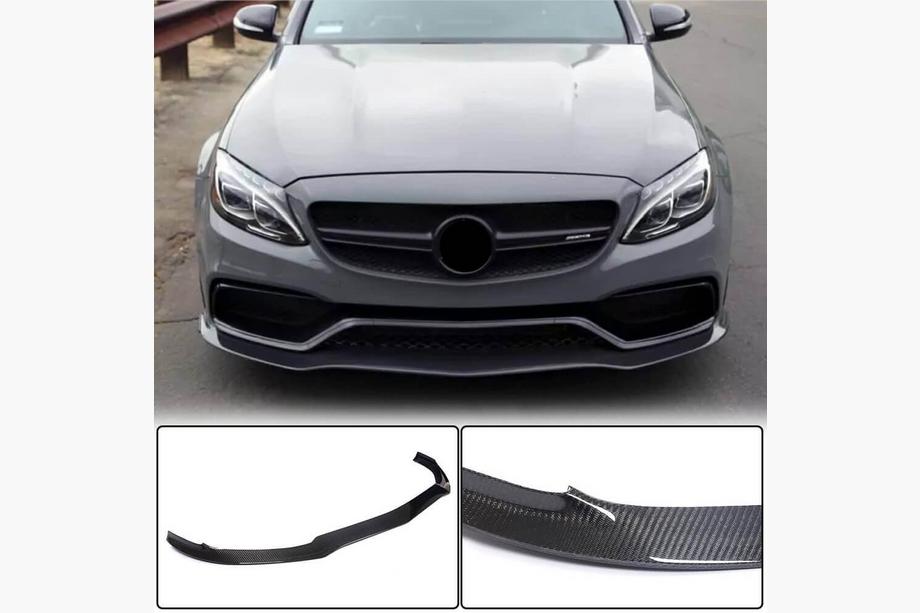 Mercedes C-class W205 2014–2021 Líšta predného nárazníka Lip V2 (pre SD C63 AMG 2015-2019, karbón) Image