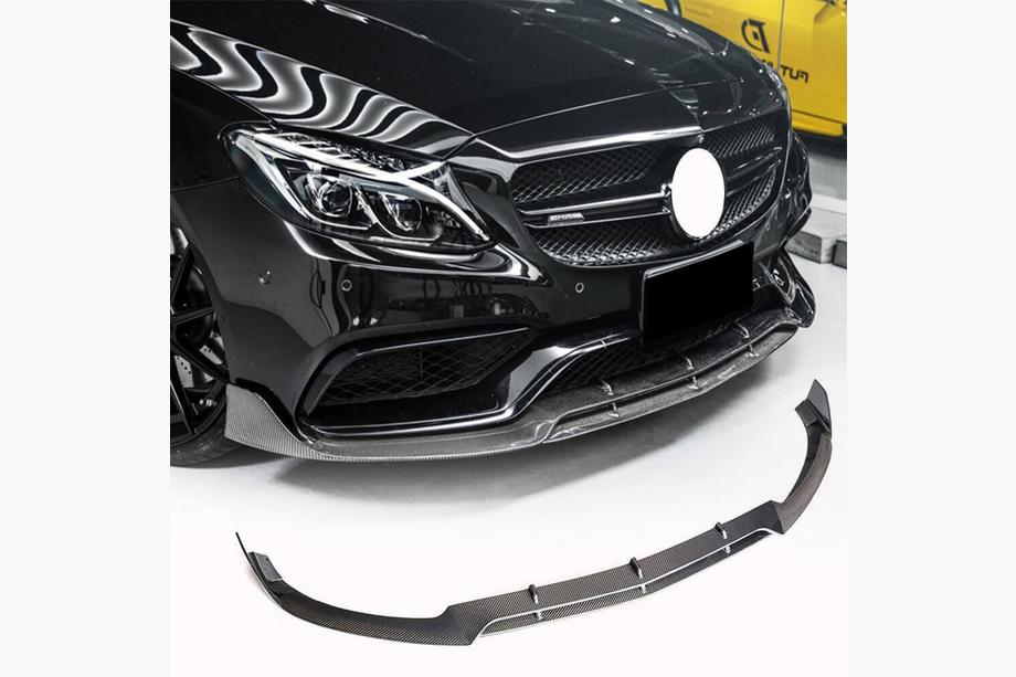 Mercedes C-class W205 2014–2021 Predný splitter V4 (pre SD C63 AMG 2015-2019, karbón) Image