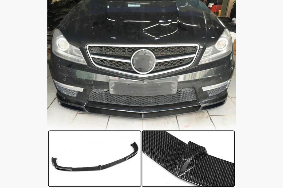 Mercedes trieda C W204 2007–2015 Nástavec predného nárazníka Lip V1 (pre AMG 2012-2014, karbón) Image