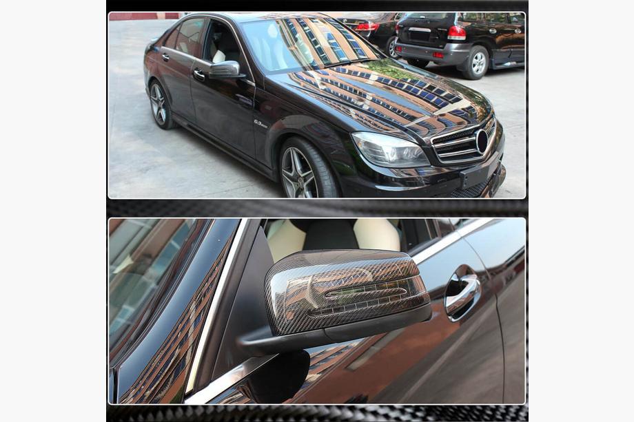 Mercedes trieda C W204 2007–2015 Kryty zrkadiel (karbón) Fotografia 4