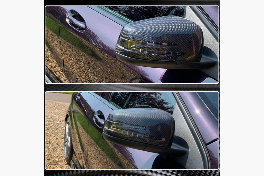 Mercedes trieda C W204 2007–2015 Kryty zrkadiel (karbón) Fotografia 5