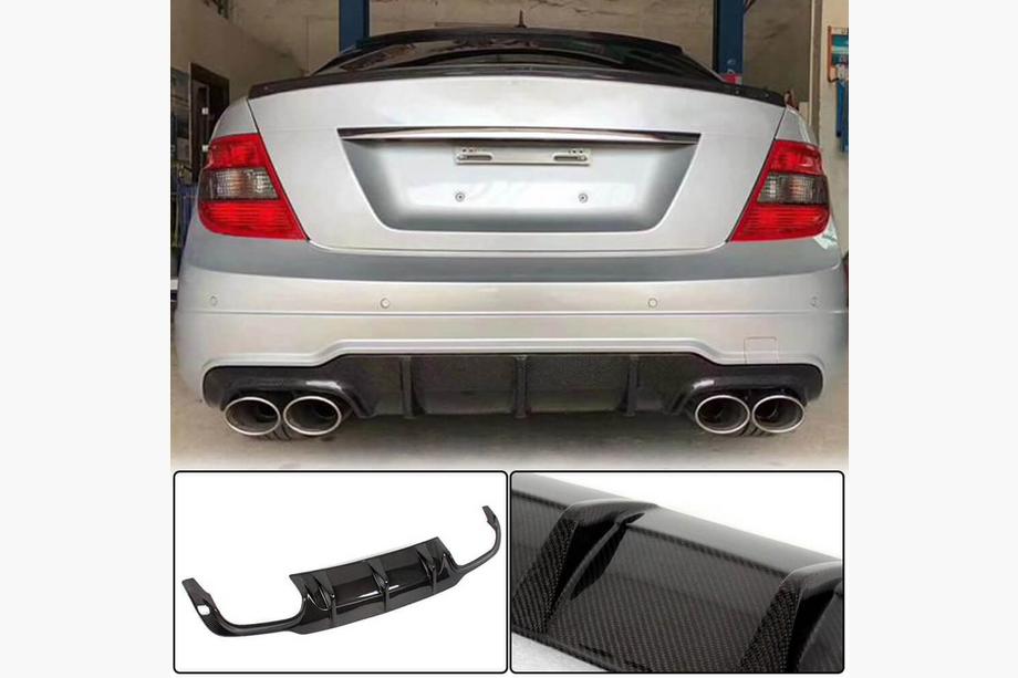 Mercedes trieda C W204 2007–2015 Difúzor zadného nárazníka V1 (pre AMG SD/Coupe 2012-2014, karbón) Image