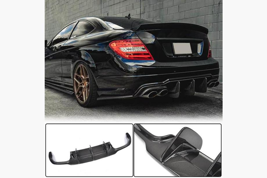 Mercedes trieda C W204 2007–2015 Difúzor zadného nárazníka V2 (pre AMG SD/Coupe 2012-2014, karbón) Image