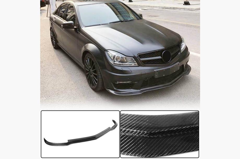 Mercedes trieda C W204 2007–2015 Predný nárazníkový lip Lip V2 (pre AMG 2012-2014, dry carbon) Image