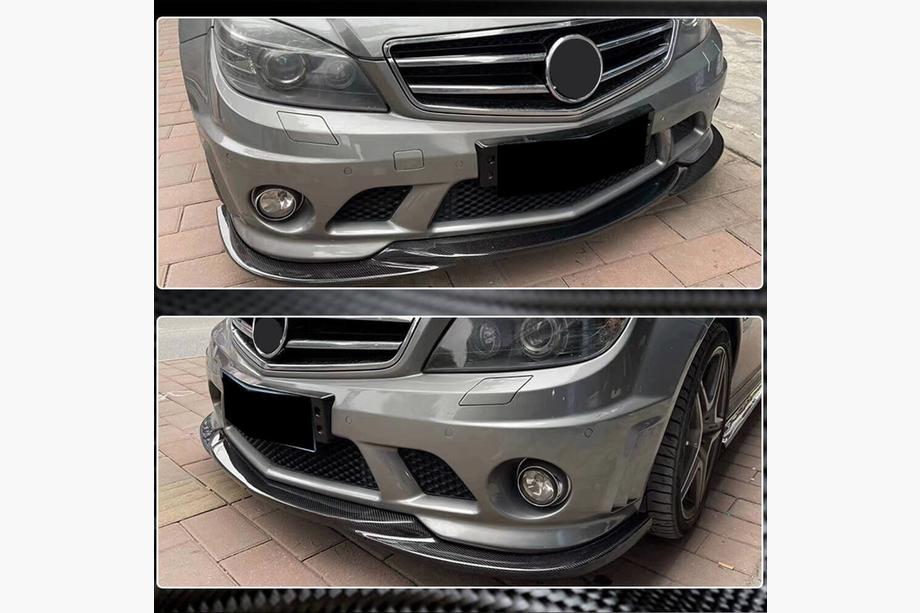 Mercedes trieda C W204 2007–2015 Lip lišta predného nárazníka Lip V3 (pre AMG 2008-2011, karbón) Fotografia 3