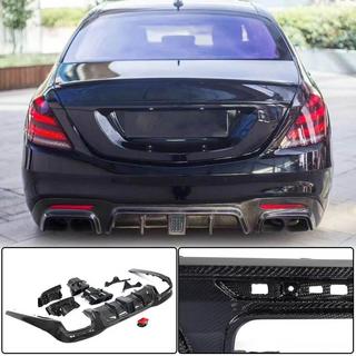 Difúzor zadného nárazníka s koncovkami výfuku (pre S63/S65 AMG 2018-2021, karbón) fotografia 1