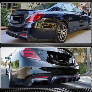 Difúzor zadného nárazníka s koncovkami výfuku (pre S63/S65 AMG 2018-2021, karbón) fotografia 3
