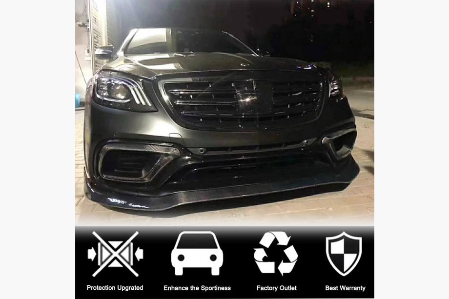 Mercedes S-class W222 2013–2022 Karbonové vložky predného nárazníka (pre AMG 2018-2021) Fotografia 3
