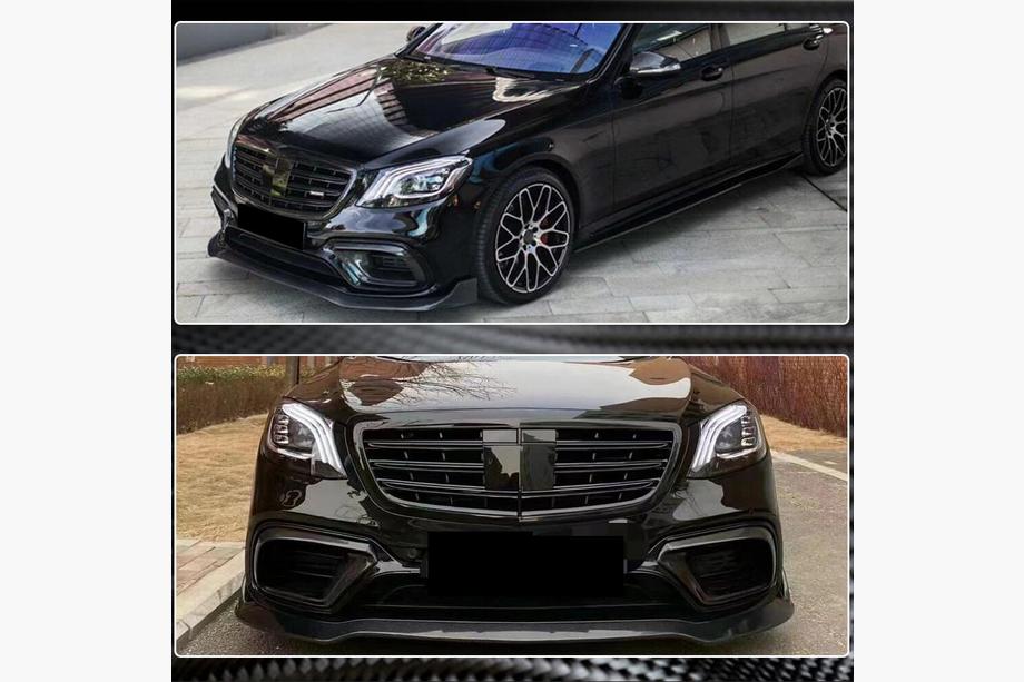Mercedes S-class W222 2013–2022 Karbonové vložky predného nárazníka (pre AMG 2018-2021) Fotografia 5