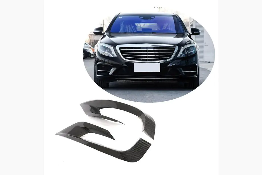 Mercedes S-class W222 2013–2022 Nadstavce na predný nárazník (pre AMG-Line 2014-2017, karbón) Image