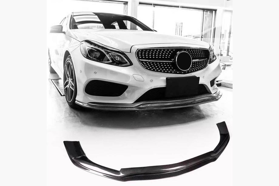 Mercedes E-class W212 2009–2016 Karbonový lip na predný nárazník Lip V1 (pre AMG-Line 2013-2016) Image