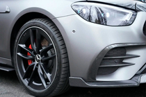 Mercedes Trieda E W213 2016–2023 Lišta predného nárazníka – lip spoiler (pre AMG-Line 2020+, suchý karbón) fotografia 6