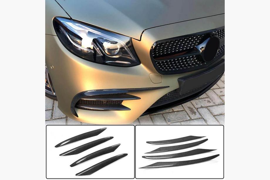 Mercedes Trieda E W213 2016–2023 Splittery na predný nárazník (pre AMG-Line/E43 AMG 2016-2019, karbón) Image