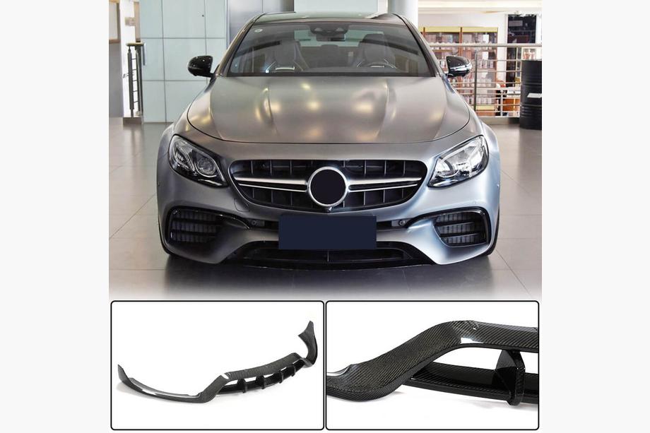 Mercedes Trieda E W213 2016–2023 Predný nárazníkový lip Lip V2 (pre E63 AMG 2016-2019, karbón) Image