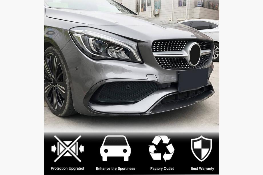 Mercedes CLA C117 2013–2019 Karbonová lišta predného nárazníka Lip (pre AMG-Line SD 2017-2019, carbon) Fotografia 3