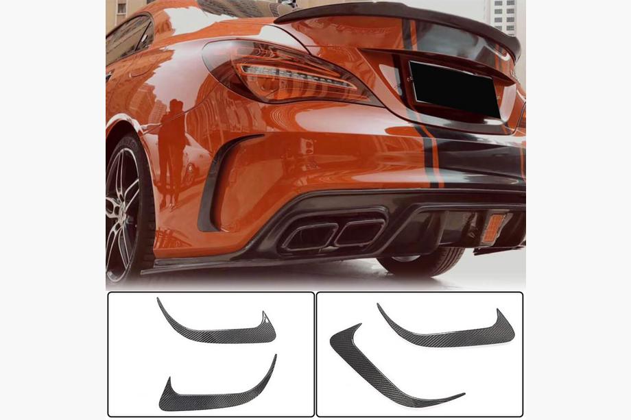Mercedes CLA C117 2013–2019 Kryty zadného nárazníka V1 (pre AMG-Line / CLA45 AMG SD, karbón) Image