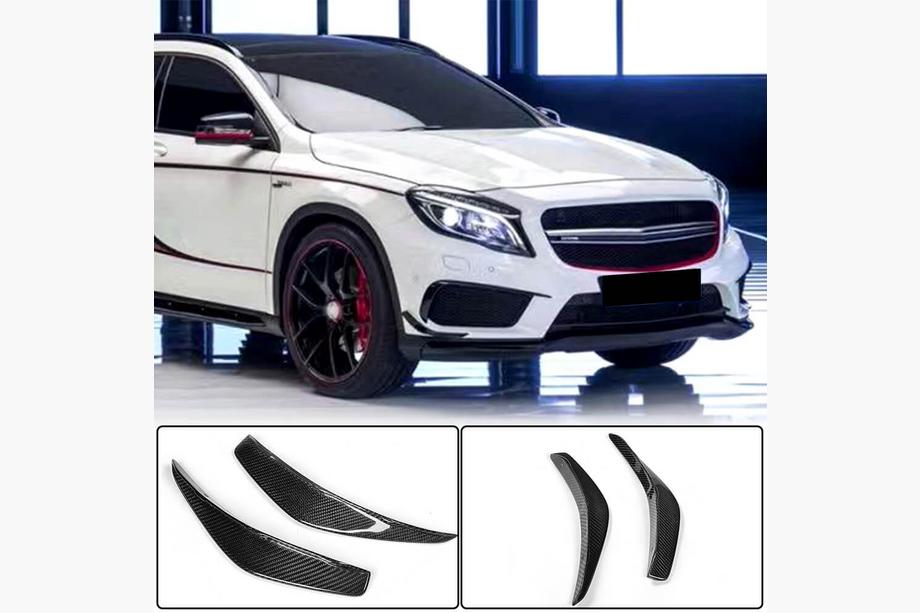 Mercedes CLA C117 2013–2019 Karbonové lišty na predný nárazník (pre CLA45 AMG SD, Carbon) Image