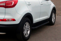 Kia Sportage 2010–2015 Bočné nášľapy Allmond Black (2 ks, hliník) fotografia 1