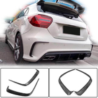 Mercedes A-class W176 2012–2018 Nadstavce na zadný nárazník (pre AMG-Line HB, karbón) fotografia 1