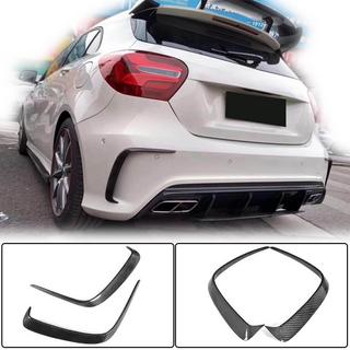 Nadstavce na zadný nárazník (pre AMG-Line HB, karbón) Mercedes A-class W176 2012–2018 fotografia 1