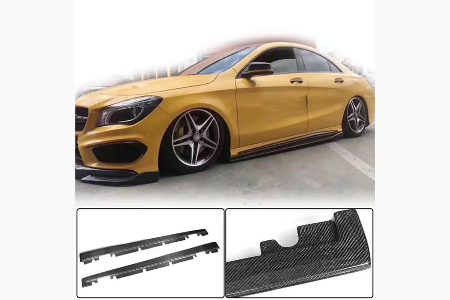 Mercedes A-class W176 2012–2018 Bočné prahy V1 (karbón) Fotografia 2