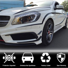 Mercedes A-class W176 2012–2018 Nadstavce predného nárazníka (pre AMG-Line / A45 AMG HB 2013-2015, karbón) fotografia 2
