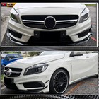 Mercedes A-class W176 2012–2018 Nadstavce predného nárazníka (pre AMG-Line / A45 AMG HB 2013-2015, karbón) fotografia 3