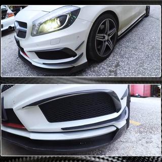 Nadstavce predného nárazníka (pre AMG-Line / A45 AMG HB 2013-2015, karbón) fotografia 4