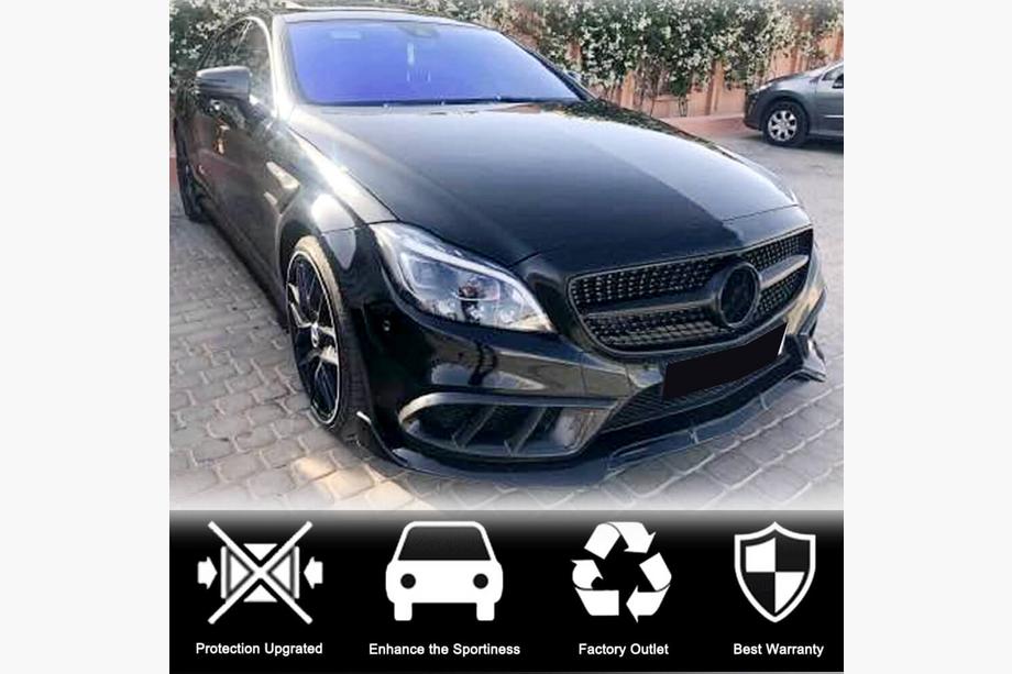 Mercedes CLS C218 2011–2018 Karbonové lišty na predný nárazník (pre AMG-Line SD 2015-2018) Fotografia 2