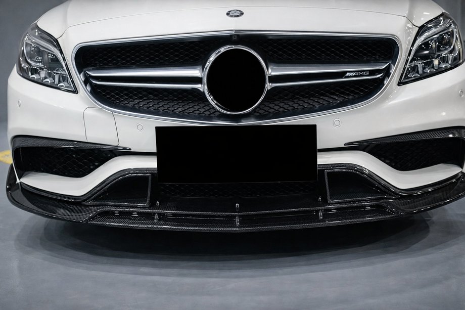 Mercedes CLS C218 2011–2018 Lip spojler predného nárazníka Lip V2 (pre CLS63 AMG SD 2015-2018, karbón) Fotografia 4