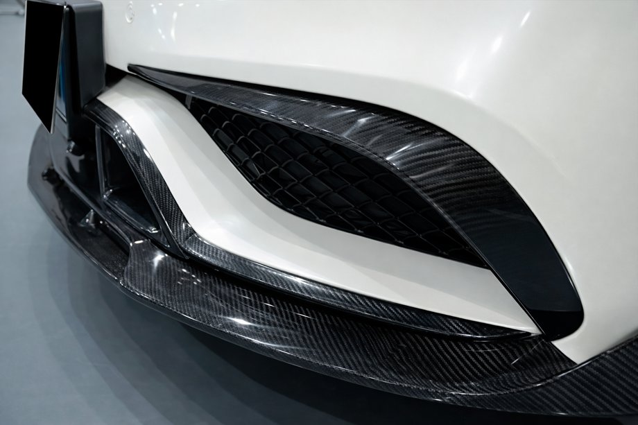 Mercedes CLS C218 2011–2018 Predný nárazníkový lip spojler (pre CLS63 AMG SD 2015-2018, karbón) Image