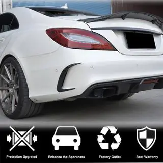 Lišty na zadný nárazník (pre Base / CLS63 AMG SD 2015-2018, karbón) fotografia 3